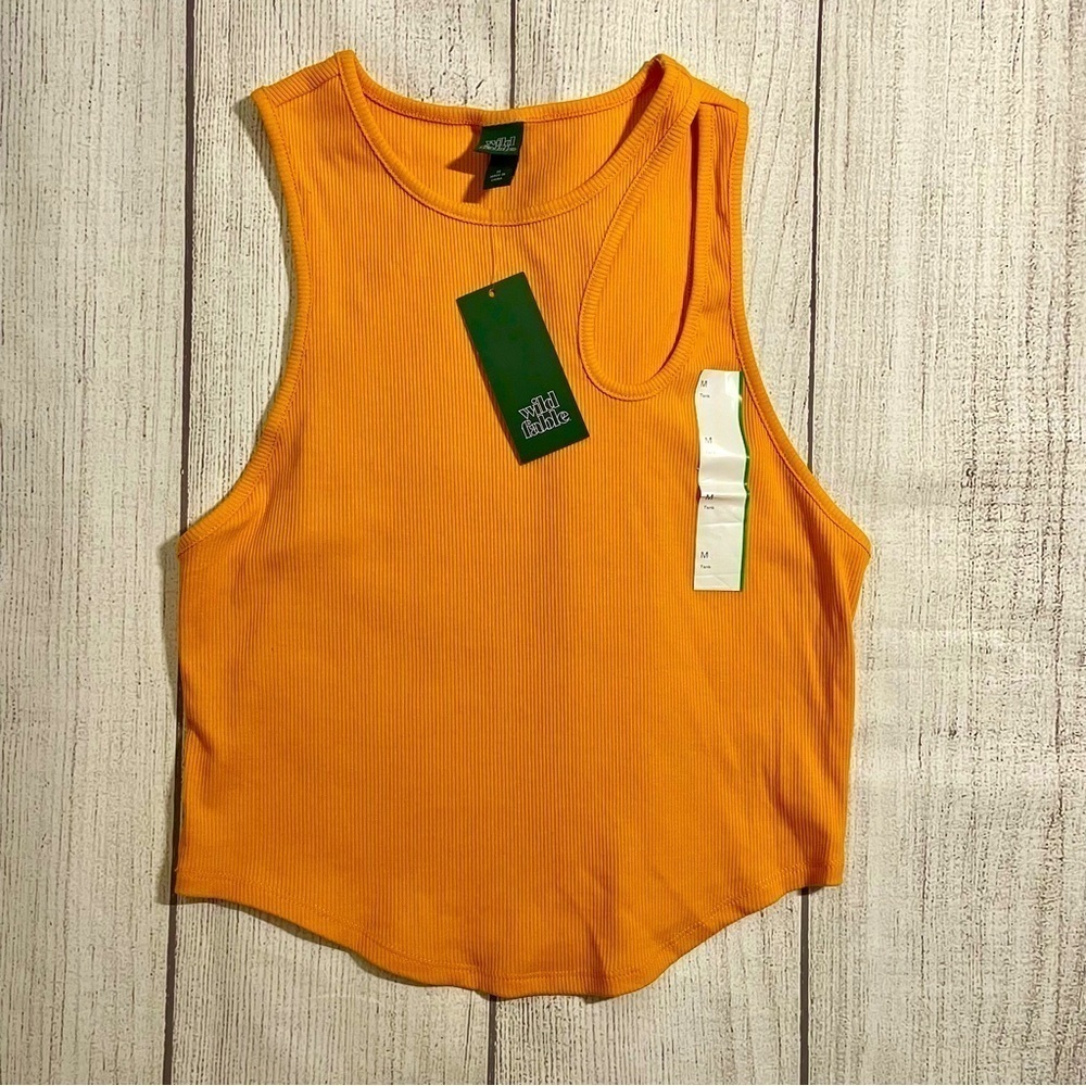 NWT WILD FABLE Women’s Fashion Tank Top Marigold Yellow Orange Size Medium